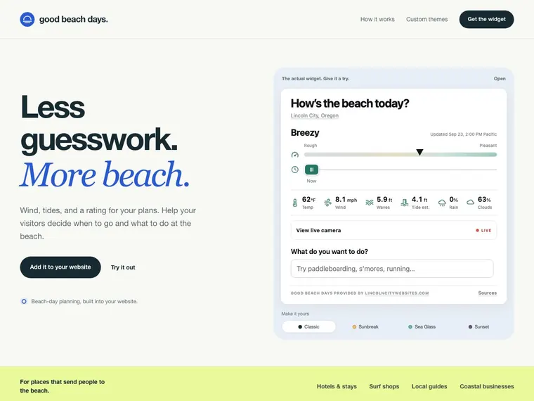 Preview of www.goodbeachdays.com